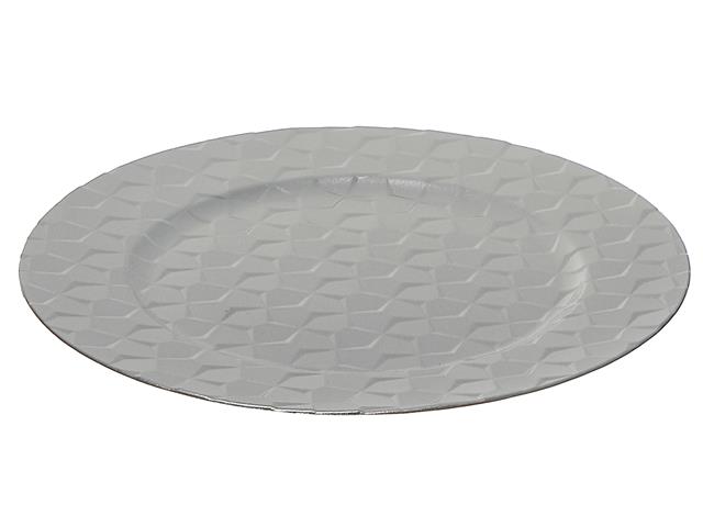 CHARGER PLATE (PENTAGON) (SILVER) (13")
